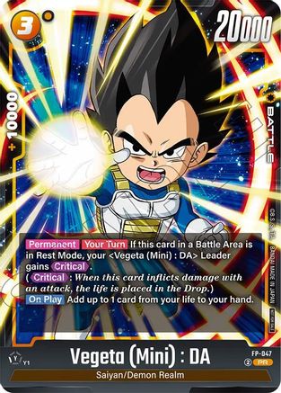 Image of Vegeta (Mini) : DA - FP-047 (Tournament Pack 07) (FP-047) - Tournament and Championship Promos