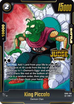 Image of King Piccolo (Judge Pack (Store Judge) 04) (FB06-108) - Tournament and Championship Promos Holofoil