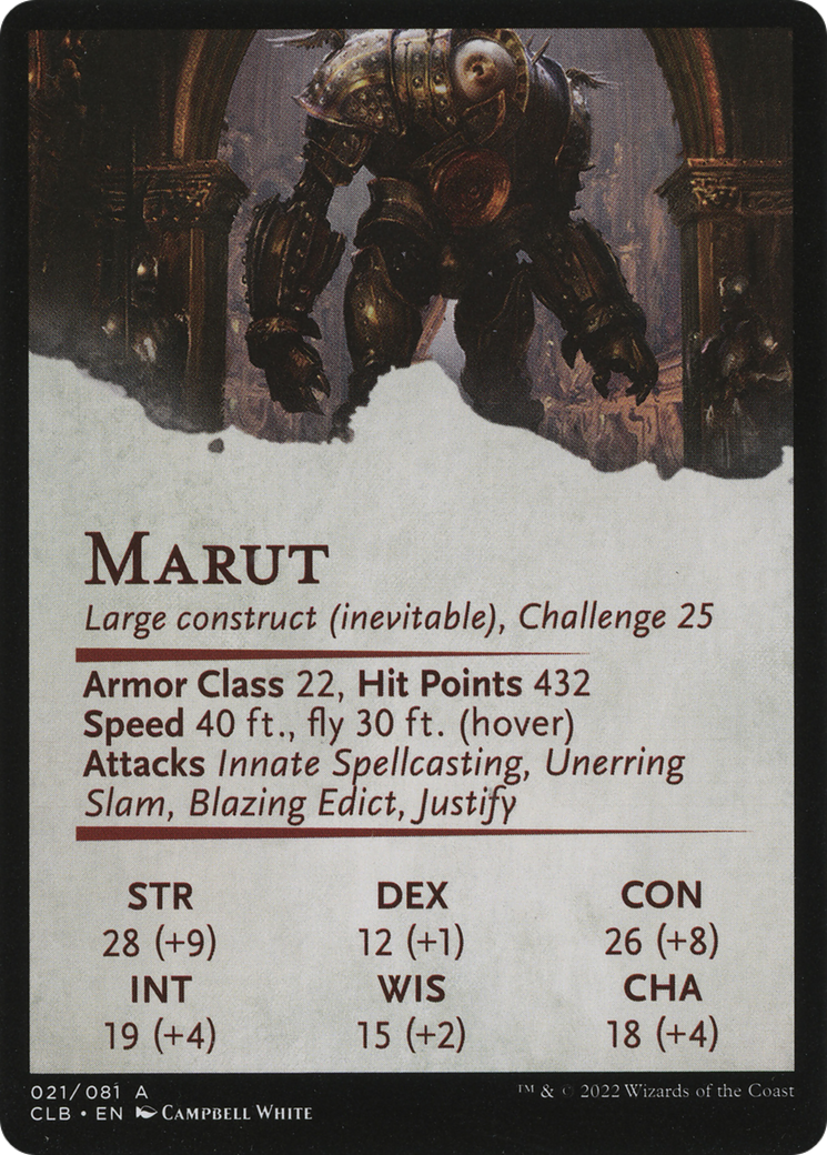 Image of Marut // Marut (ACLB-021) - Battle for Baldur's Gate Art Series (Borderless)