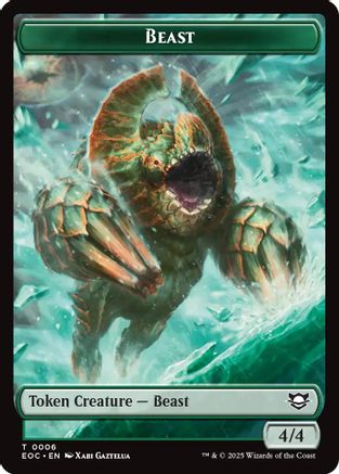 Image of Beast (0006) // Elemental (0007) Double-Sided Token (EOC-6 // 7) - Commander: Edge of Eternities