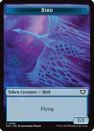 Image of Bird // Golem (0012) Double-Sided Token (EOC-3 // 12) - Commander: Edge of Eternities
