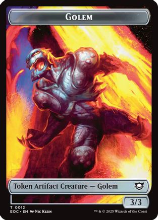 Image of Golem (0012) // Golem (0014) Double-Sided Token (EOC-12 // 14) - Commander: Edge of Eternities