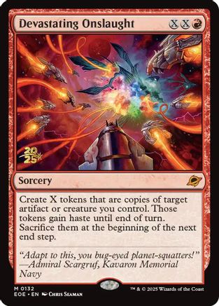 Image of Devastating Onslaught (PRE-132) - Prerelease Cards Foil