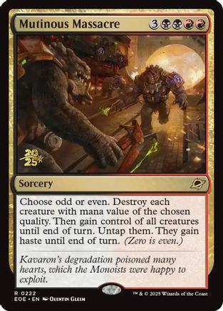 Image of Mutinous Massacre (PRE-222) - Prerelease Cards Foil
