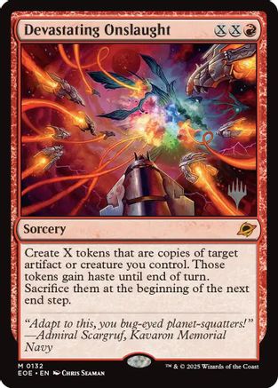 Image of Devastating Onslaught (PPEOE-132) - Promo Pack: Edge of Eternities Foil