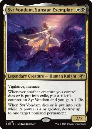 Image of Syr Vondam, Sunstar Exemplar (PPEOE-231) - Promo Pack: Edge of Eternities Foil