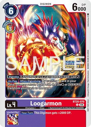 Image of Loogarmon (Regionals 25-26 Season 2 Champion) (BT20-070) - Release Special Booster 2.5 Foil