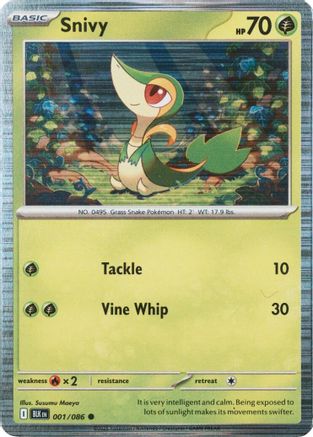 Image of Snivy 001/086  - Holofoil Miscellaneous Cards & Products - Common