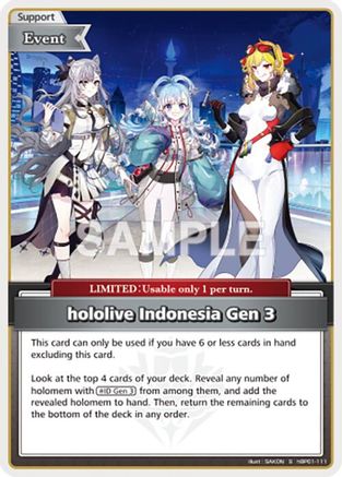 Image of hololive Indonesia Gen  (S) (hBP01-111) - Blooming Radiance Foil