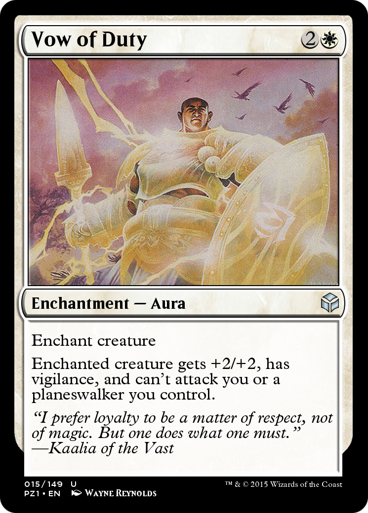 Image of Vow of Duty (PZ1-015) - Legendary Cube Prize Pack Foil