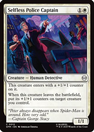 Image of Selfless Police Captain (SPM-012) - Marvel's Spider-Man Foil