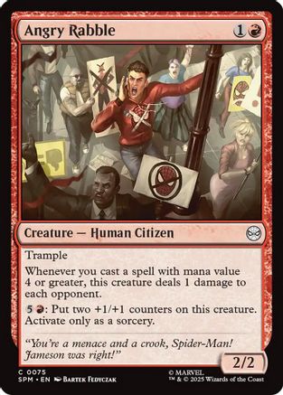 Image of Angry Rabble (SPM-075) - Marvel's Spider-Man Foil