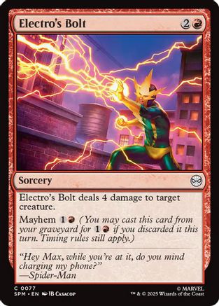 Image of Electro's Bolt (SPM-077) - Marvel's Spider-Man Foil