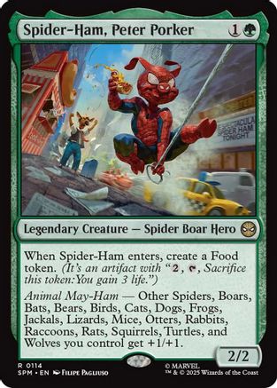 Image of Spider-Ham, Peter Porker (SPM-114) - Marvel's Spider-Man Foil
