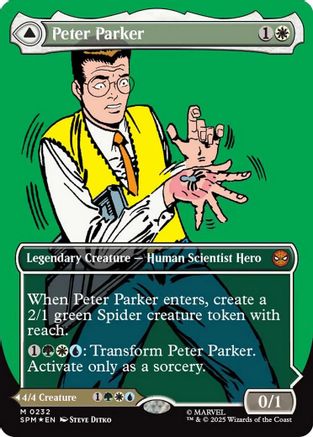 Image of Peter Parker (0232) (Borderless) (SPM-232) - Marvel's Spider-Man Foil