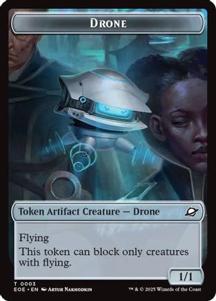 Image of Drone // Lander (0006) Doubled-Sided Token (EOE-3 // 6) - Edge of Eternities
