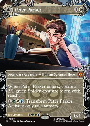 Image of Peter Parker (0208) (Borderless) (SPM-208) - Marvel's Spider-Man Foil