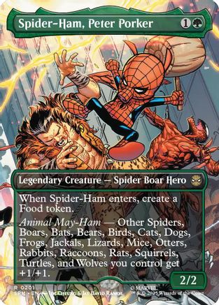Image of Spider-Ham, Peter Porker (Borderless) (SPM-201) - Marvel's Spider-Man Foil