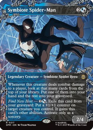 Image of Symbiote Spider-Man (Borderless) (SPM-217) - Marvel's Spider-Man Foil