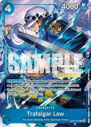 Image of Trafalgar Law (Offline Regional Champion Card Set 2025 Vol.2) (OP07-047) - One Piece Promotion Cards Foil
