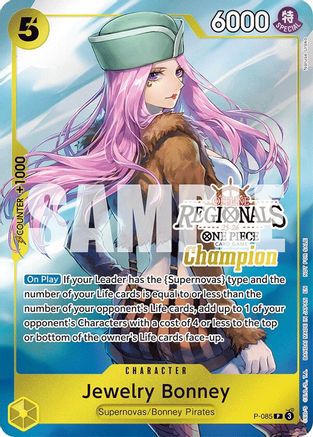 Image of Jewelry Bonney (Offline Regional Champion Card Set 2025 Vol.2) (P-085) - One Piece Promotion Cards Foil