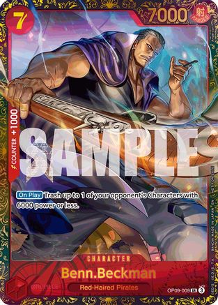 Image of Benn.Beckman (Championship 25-26 Offline Regionals Season 2) (OP09-009) - One Piece Promotion Cards Foil