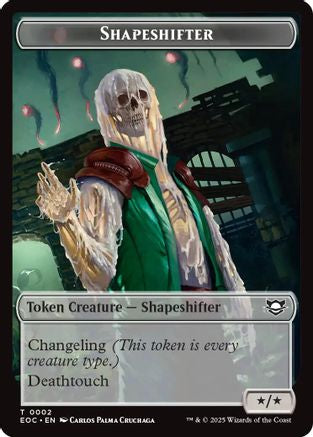 Image of Shapeshifter // Golem (0013) Double-Sided Token (EOC-2 // 13) - Commander: Edge of Eternities Foil