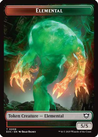 Image of Elemental (0008) // Gnome Double-Sided Token (EOC-8 // 11) - Commander: Edge of Eternities Foil