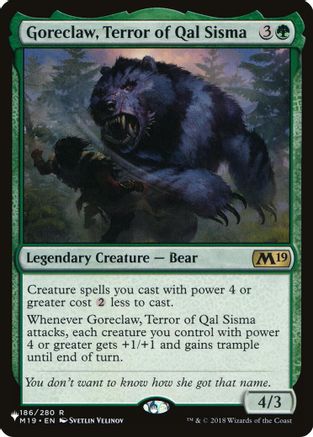 Image of Goreclaw, Terror of Qal Sisma (LIST-186) - The List Reprints