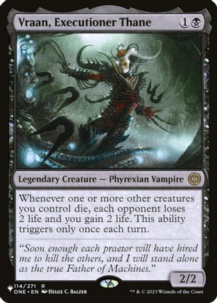 Image of Vraan, Executioner Thane (LIST-114) - The List Reprints