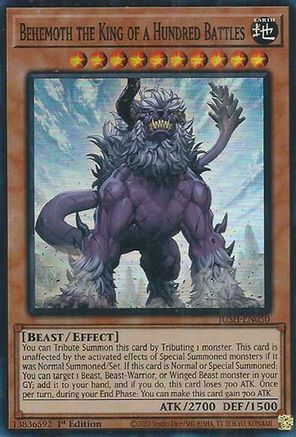 Image of Behemoth the King of a Hundred Battles (Super Rare) (JUSH-EN050) - Justice Hunters 1st Edition