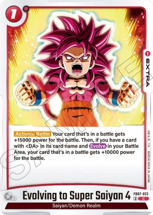 Image of Evolving to Super Saiyan 4 (FB07-023) - Wish For Shenron