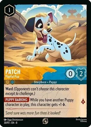 Image of Patch - Playful Pup (30/P2) - Disney Lorcana Promo Cards Cold Foil