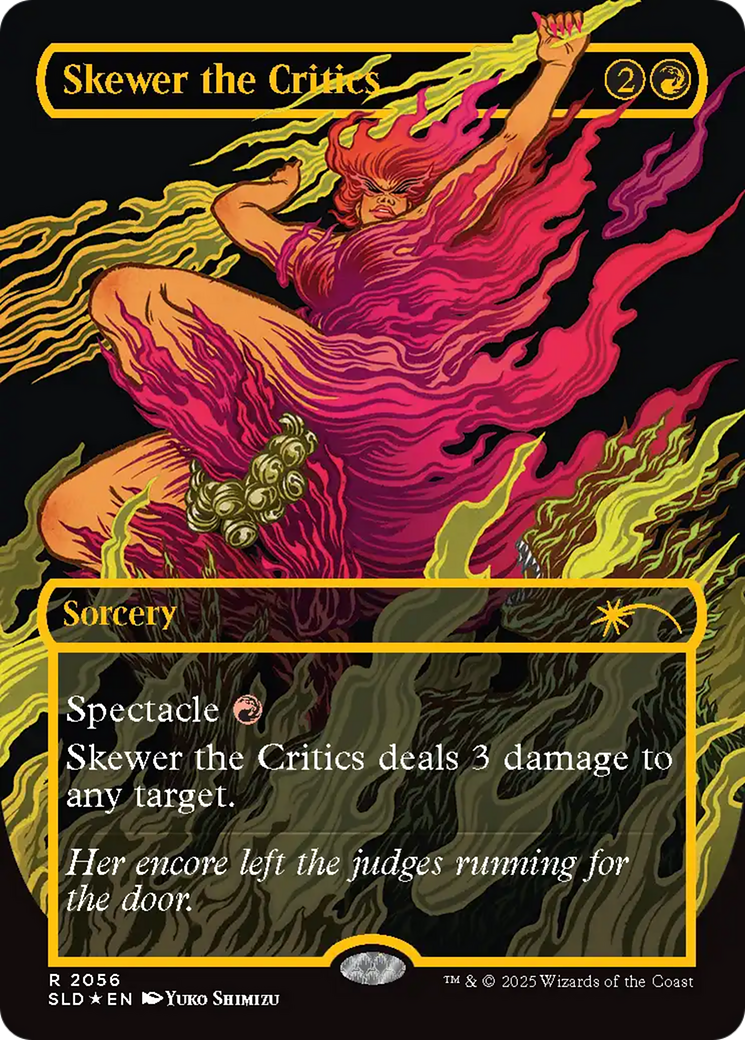 Image of Skewer the Critics (SLD-2056) - Secret Lair Drop (Borderless) Foil