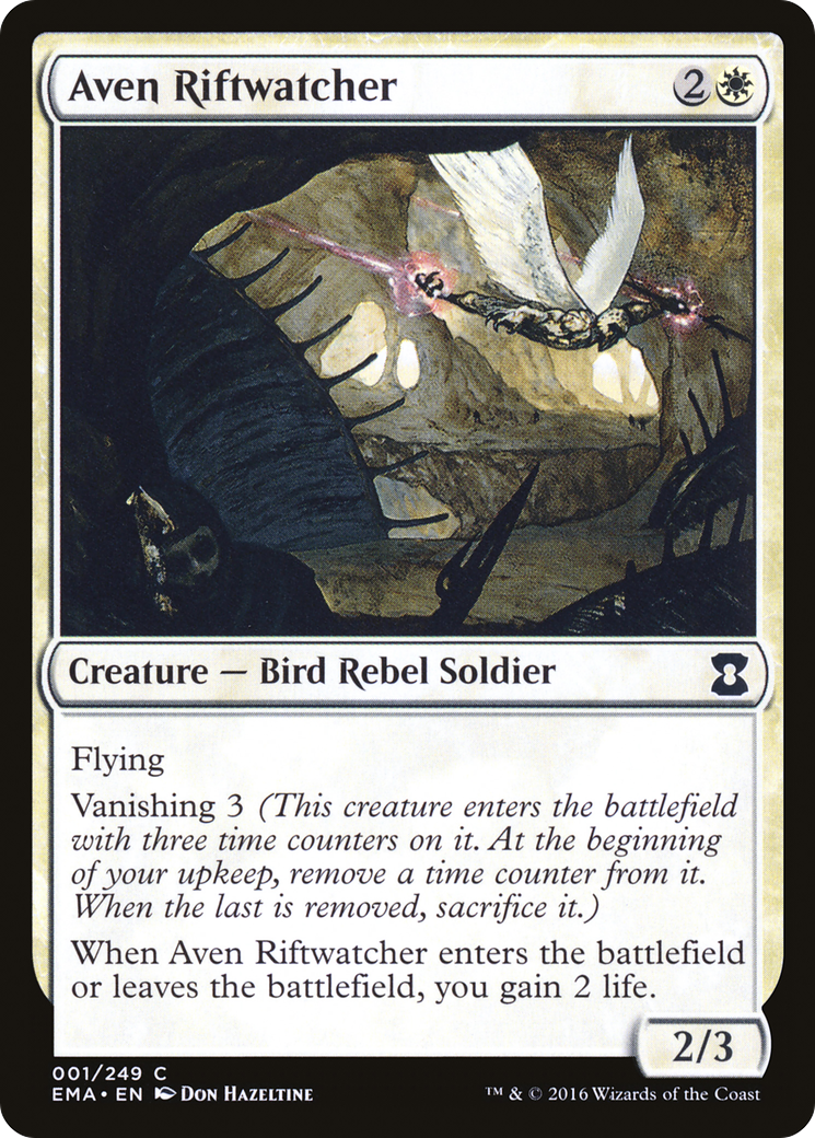 Image of Aven Riftwatcher (EMA-001) - Eternal Masters Foil