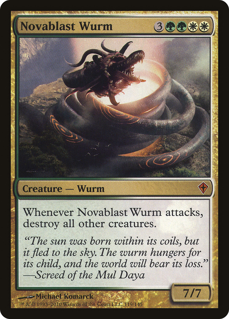 Image of Novablast Wurm (WWK-119) - Worldwake