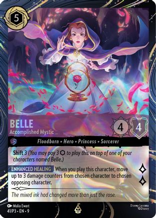 Image of Belle - Accomplished Mystic (41) - Disney Lorcana Promo Cards Holofoil