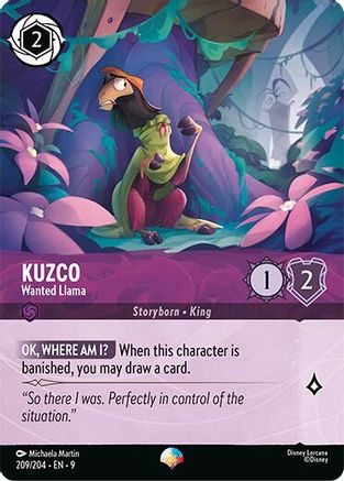 Image of Kuzco - Wanted Llama (Epic) (209/204) - Fabled Holofoil