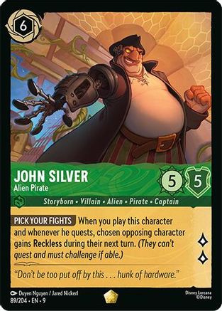 Image of John Silver - Alien Pirate (89/204) - Fabled Cold Foil