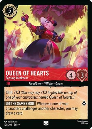 Image of Queen of Hearts - Sensing Weakness (120/204) - Fabled Cold Foil