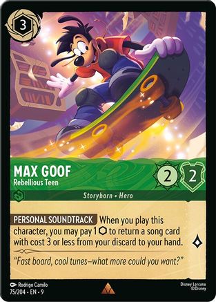Image of Max Goof - Rebellious Teen (75/204) - Fabled Cold Foil