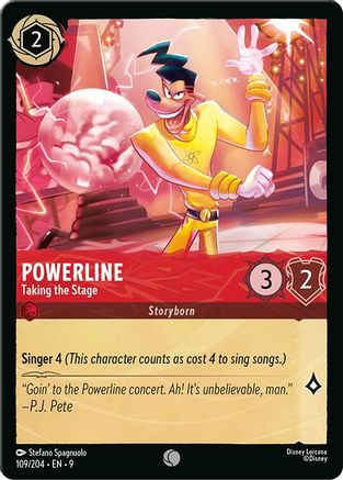 Image of Powerline - Taking the Stage (109/204) - Fabled Cold Foil