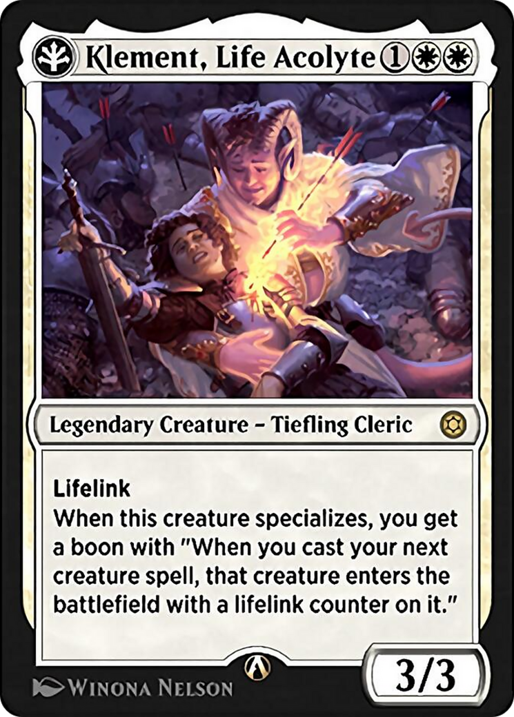 Image of Klement, Life Acolyte (HBG-01W) - Alchemy Horizons: Baldur's Gate