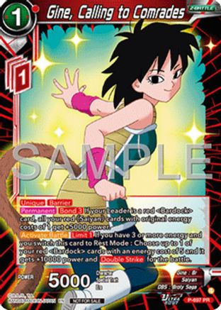 Image of Gine, Calling to Comrades (Ultra-Bout Series Tournament Pack Vol.13) (P-697) - Tournament Promotion Cards