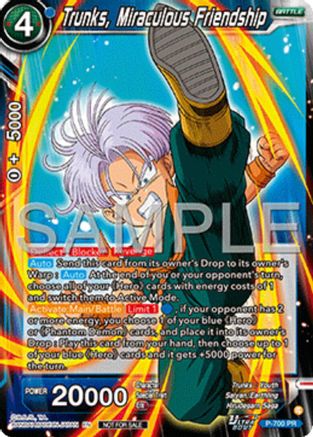 Image of Trunks, Miraculous Friendship (Ultra-Bout Series Tournament Pack Vol.13) (P-700) - Tournament Promotion Cards