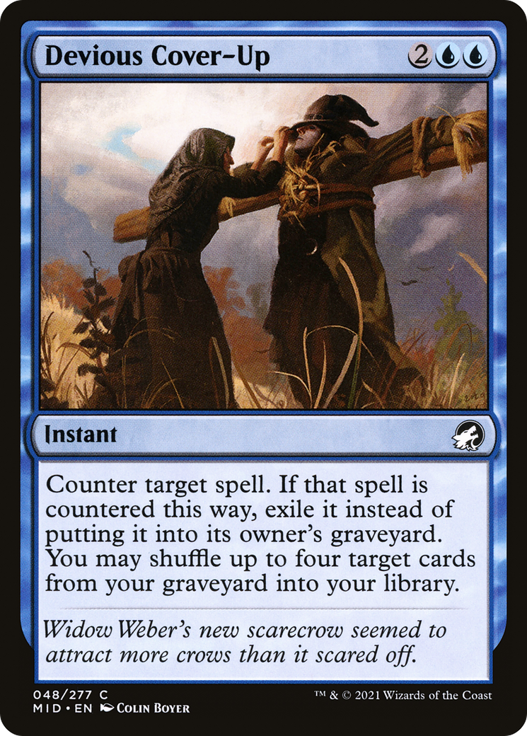 Image of Devious Cover-Up (MID-048) - Innistrad: Midnight Hunt Foil
