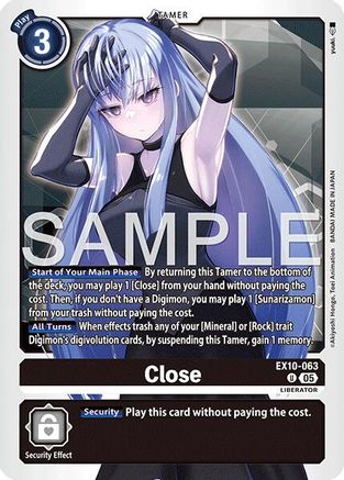 Image of Close (EX10-063) - Sinister Order