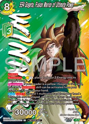 Image of SS4 Gogeta, Fusion Warrior of Ultimate Power (Ultra-Bout Series Tournament Pack Vol.13) (Winner) (P-711) - Tournament Promotion Cards Foil