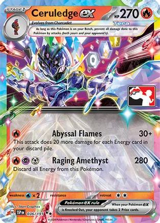 Image of Ceruledge ex 036  - Holofoil Prize Pack Series Cards - Double Rare