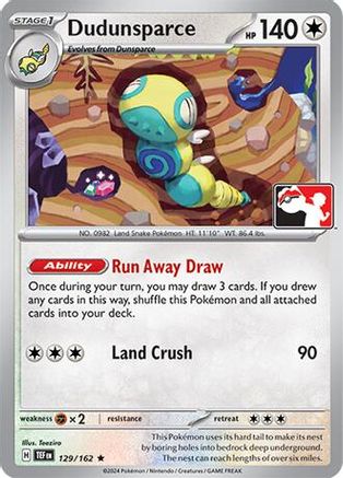 Image of Dudunsparce 129  - Holofoil Prize Pack Series Cards - Rare
